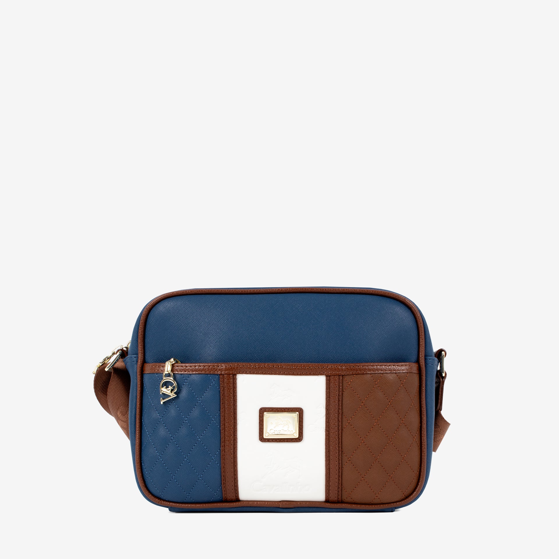 Cavalinho Sublime blue, white, brown Designer Crossbody Bag SKU 16060324.48 #color_blue / white / saddlebrown
