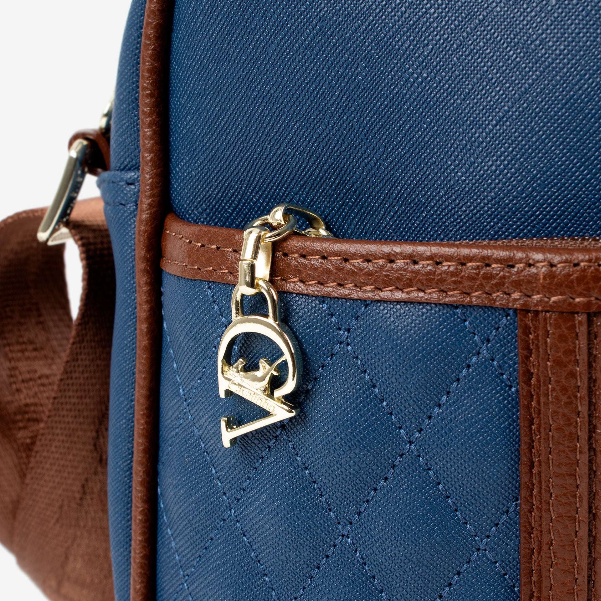 Cavalinho Sublime blue, white, brown Designer Crossbody Bag SKU 16060324.48 #color_blue / white / saddlebrown