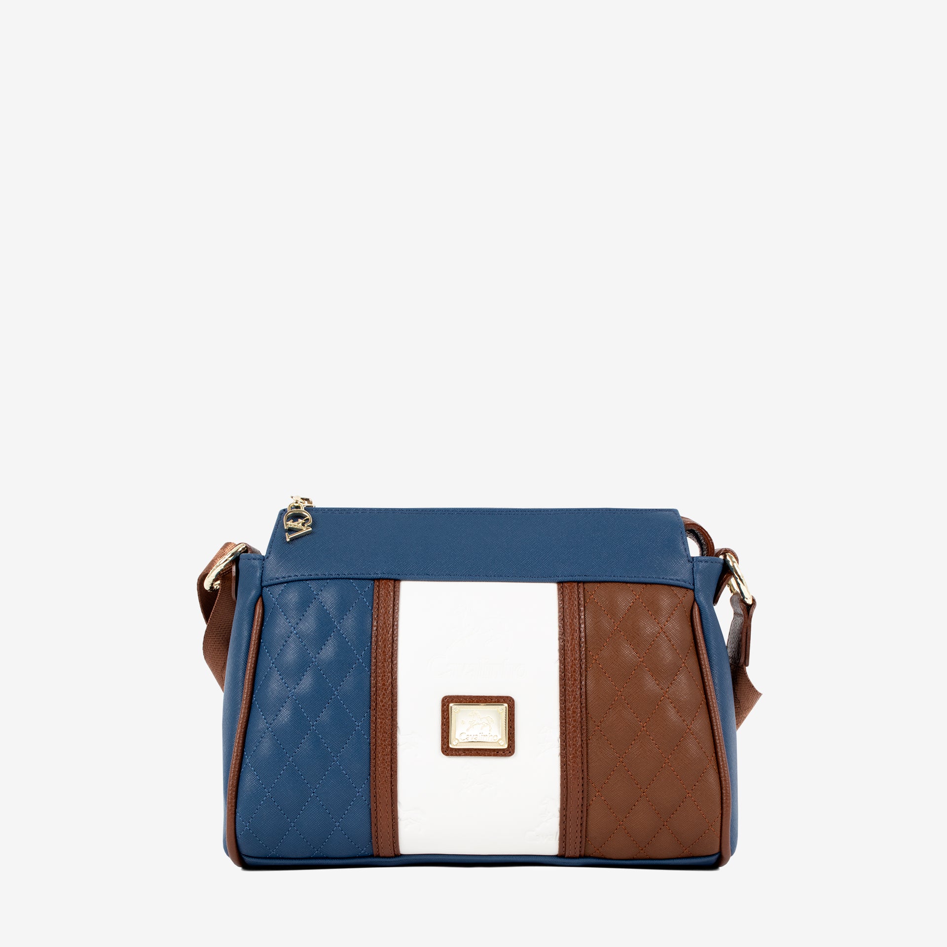 Cavalinho Sublime Designer Crossbody Bag SKU 16060344.48 #color_blue / white / saddlebrown