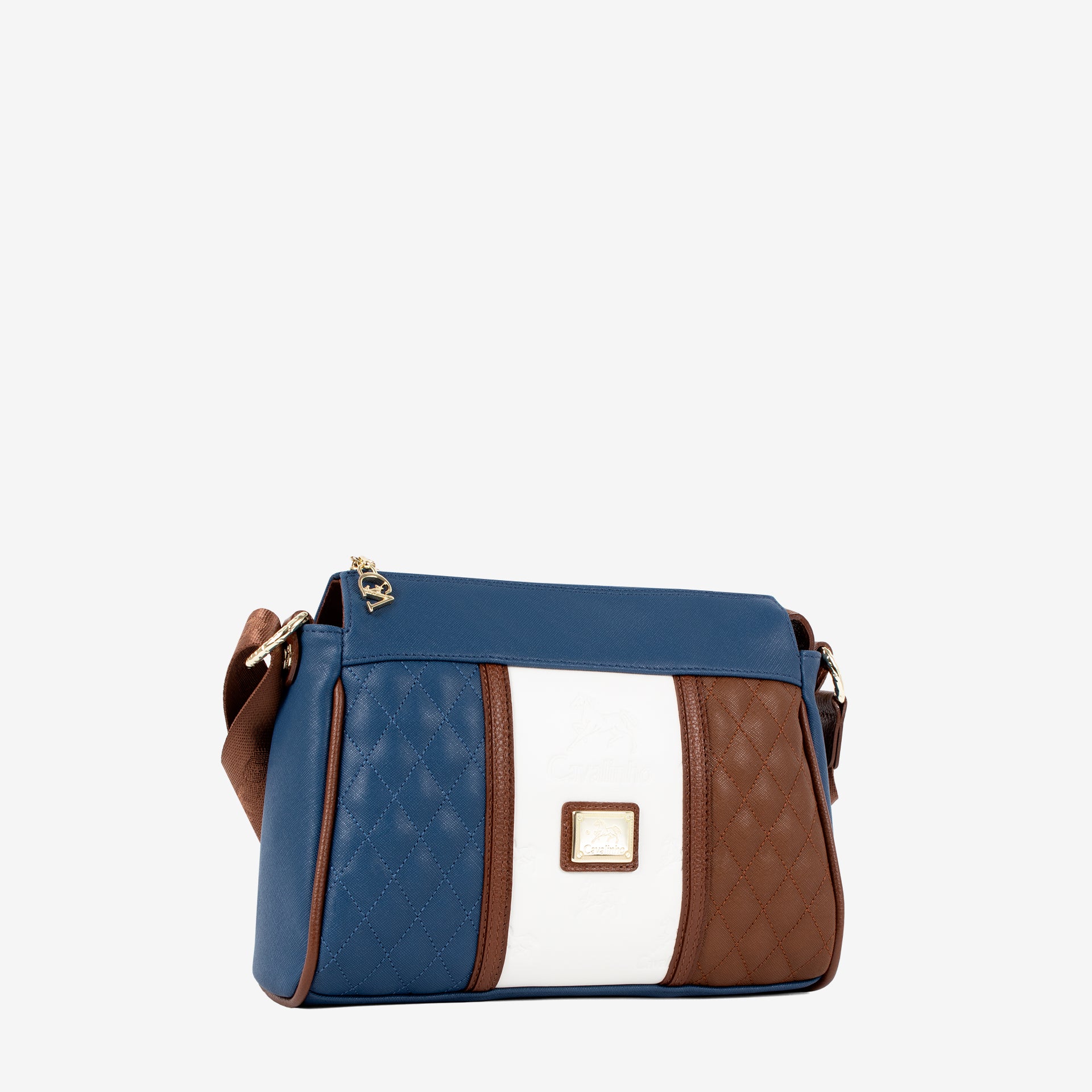 Cavalinho Sublime Designer Crossbody Bag SKU 16060344.48 #color_blue / white / saddlebrown