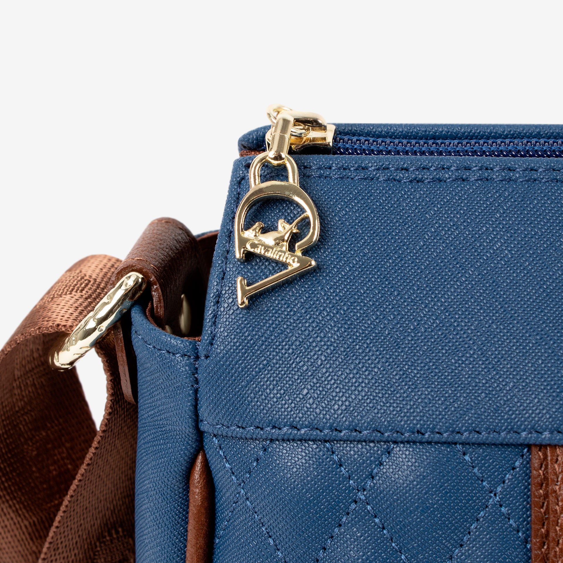 Cavalinho Sublime Designer Crossbody Bag SKU 16060344.48 #color_blue / white / saddlebrown