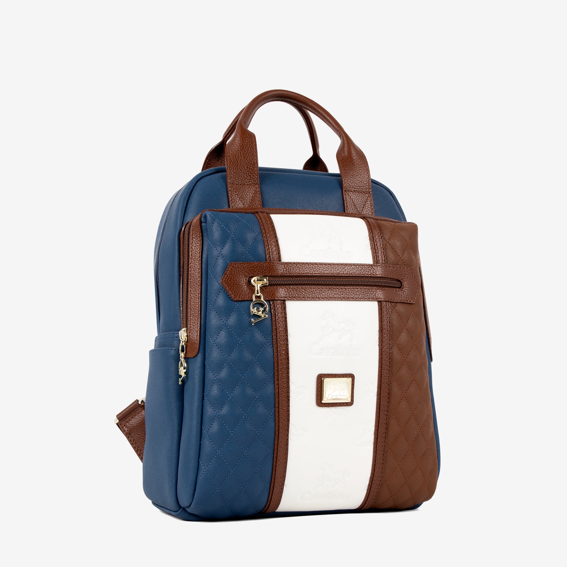 Cavalinho Sublime Designer Backpack Purse SKU 16060395.48 #color_blue / white / saddlebrown