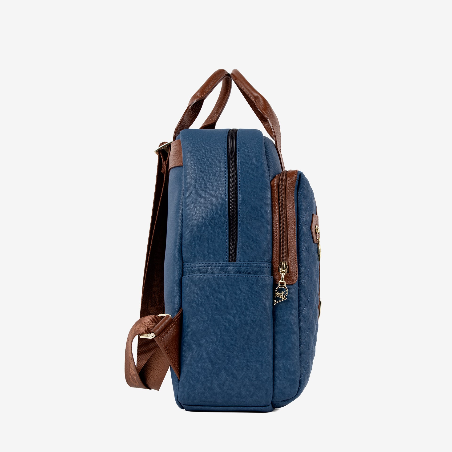 Cavalinho Sublime Designer Backpack Purse SKU 16060395.48 #color_blue / white / saddlebrown