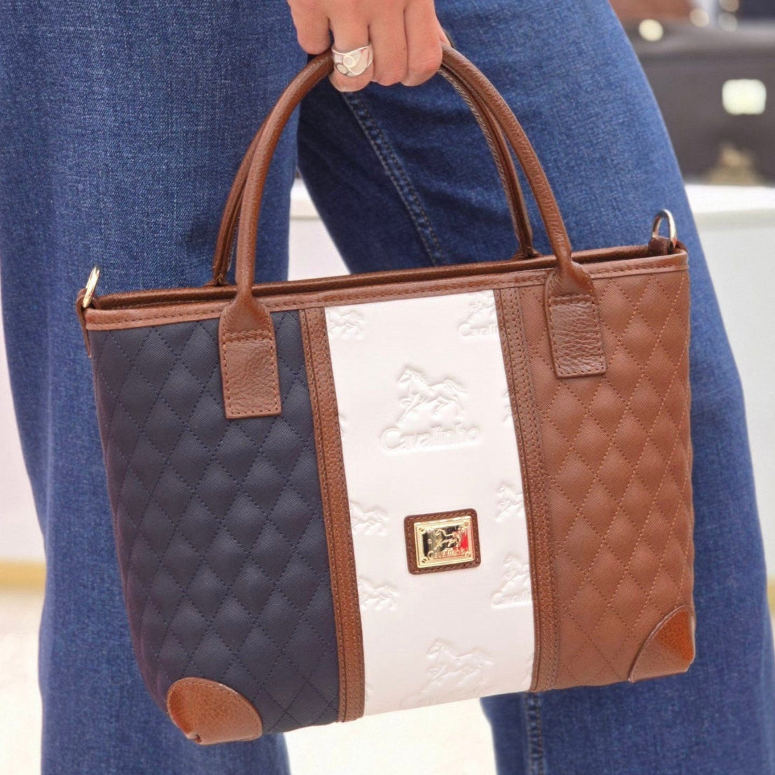 Cavalinho Sublime Handbag SKU 16060522.22 #color_navy / white / brown
