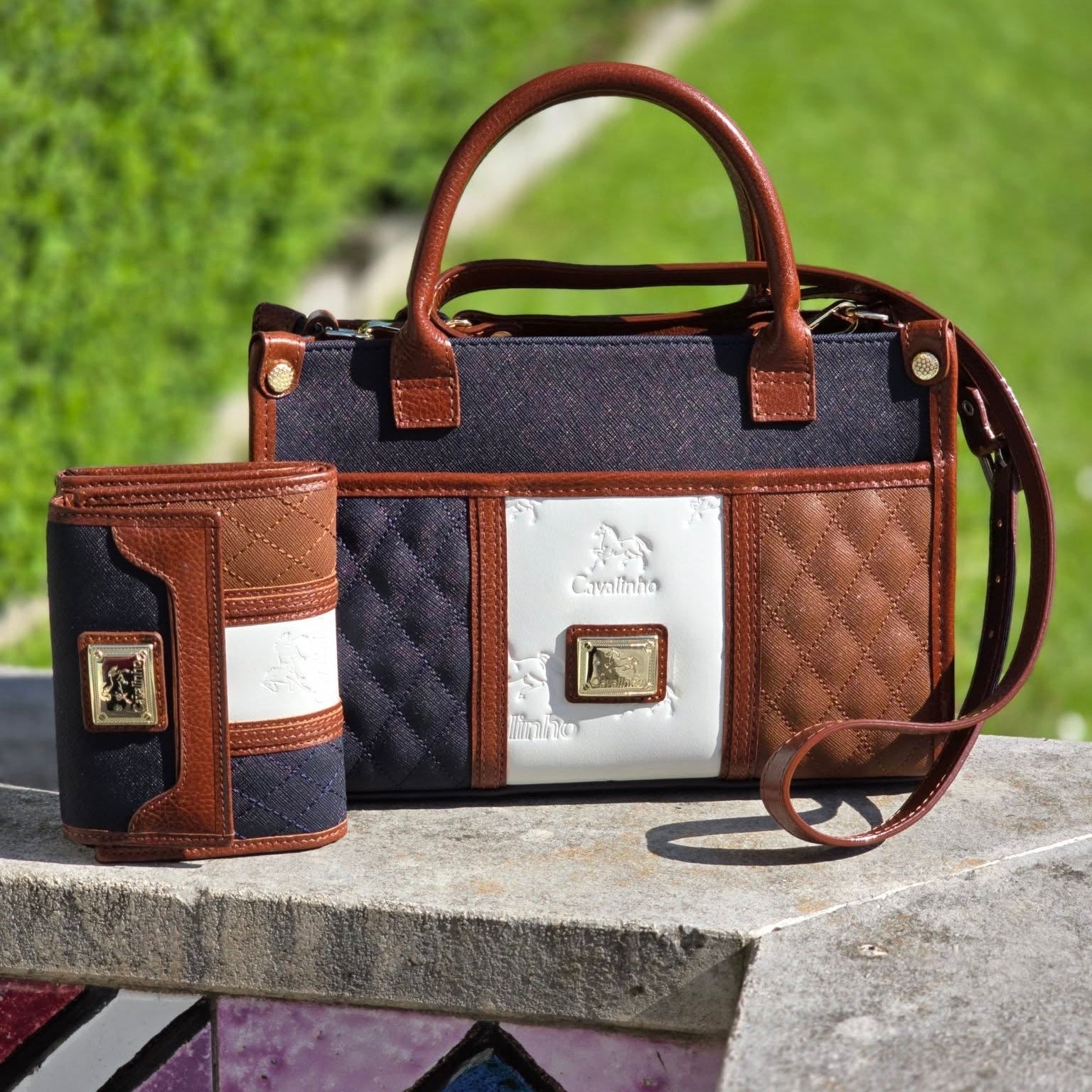 Cavalinho Sublime Handbag SKU 16060568.22 #color_navy / white / brown