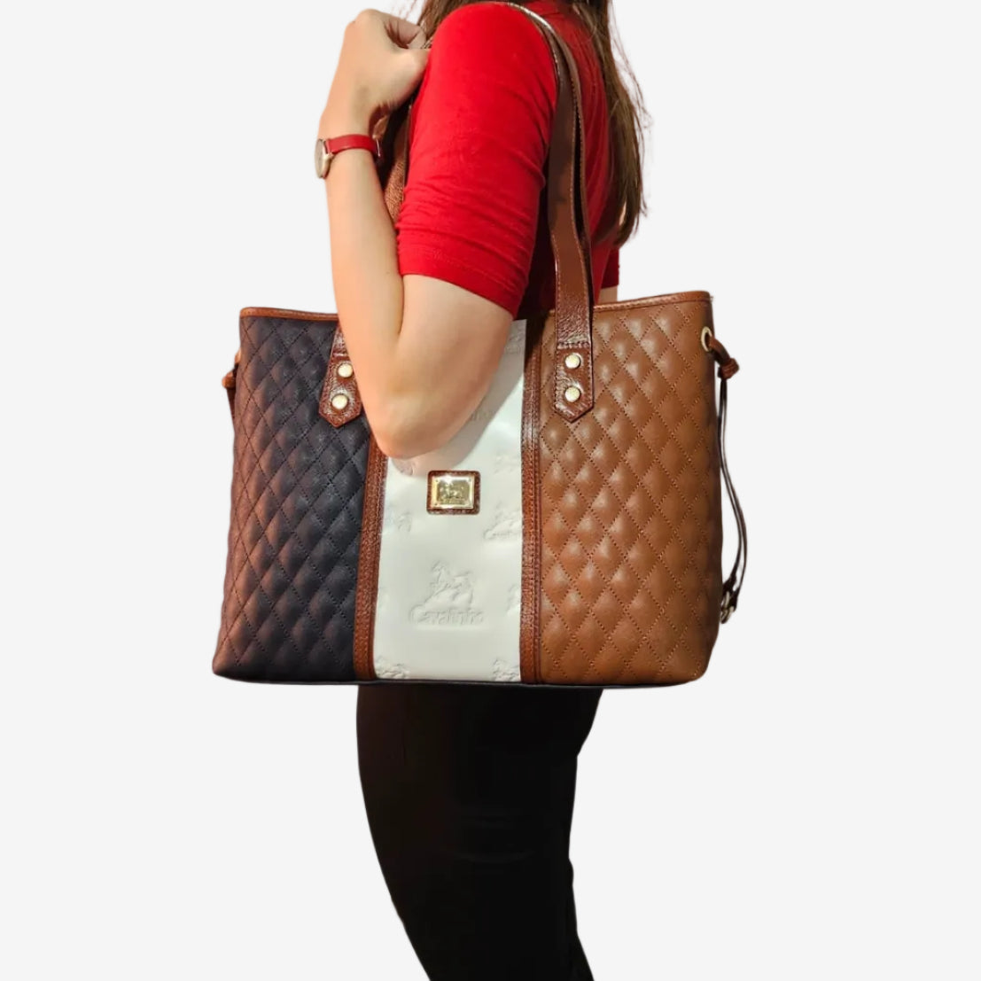 Cavalinho Sublime Tote Bag SKU 16060578.22 #color_navy / white / brown