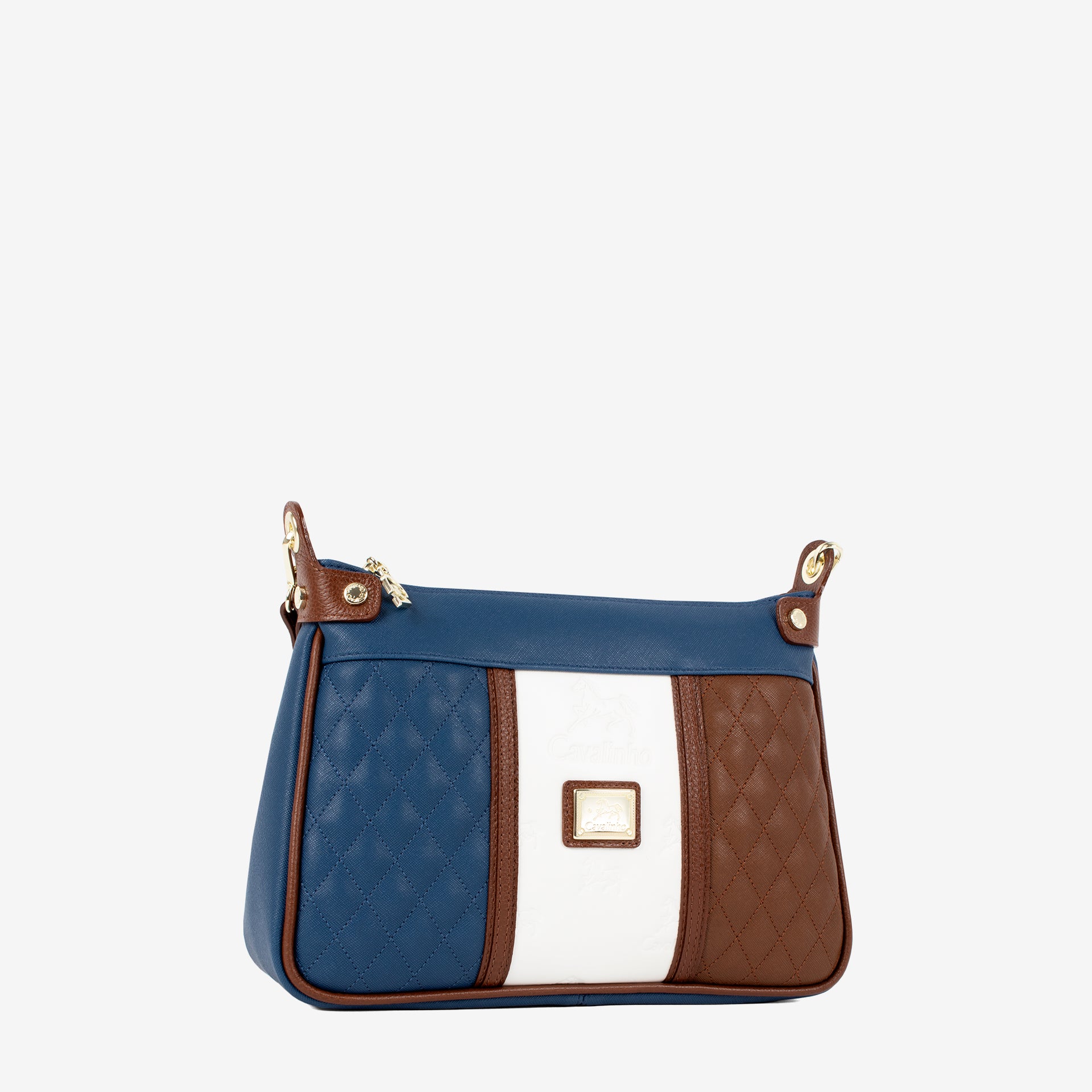 Cavalinho Sublime Crossbody Shoulder Bag SKU 16060592.48 #color_blue / white / saddlebrown
