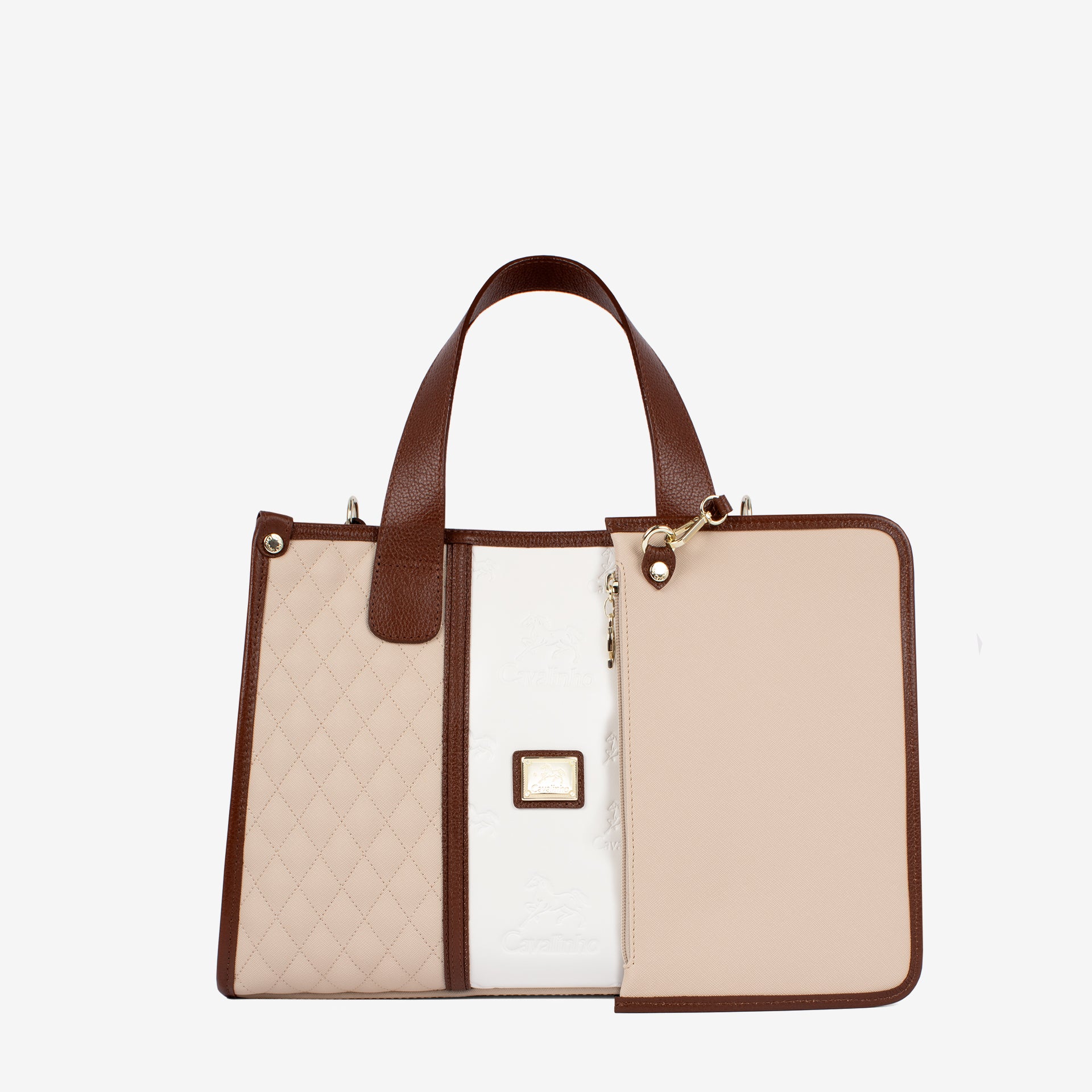 Cavalinho Sublime Large Designer Handbag SKU 16060611.34 #color_saddlebrown multi-color