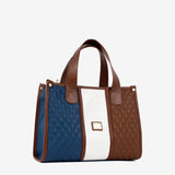 Cavalinho Sublime Large Designer Handbag SKU 16060611.48 #color_blue / white / saddlebrown