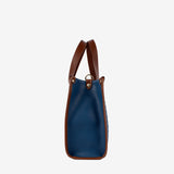 Cavalinho Sublime Large Designer Handbag SKU 16060611.48 #color_blue / white / saddlebrown