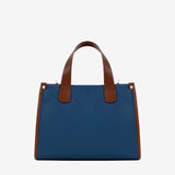 Cavalinho Sublime Large Designer Handbag SKU 16060611.48 #color_blue / white / saddlebrown
