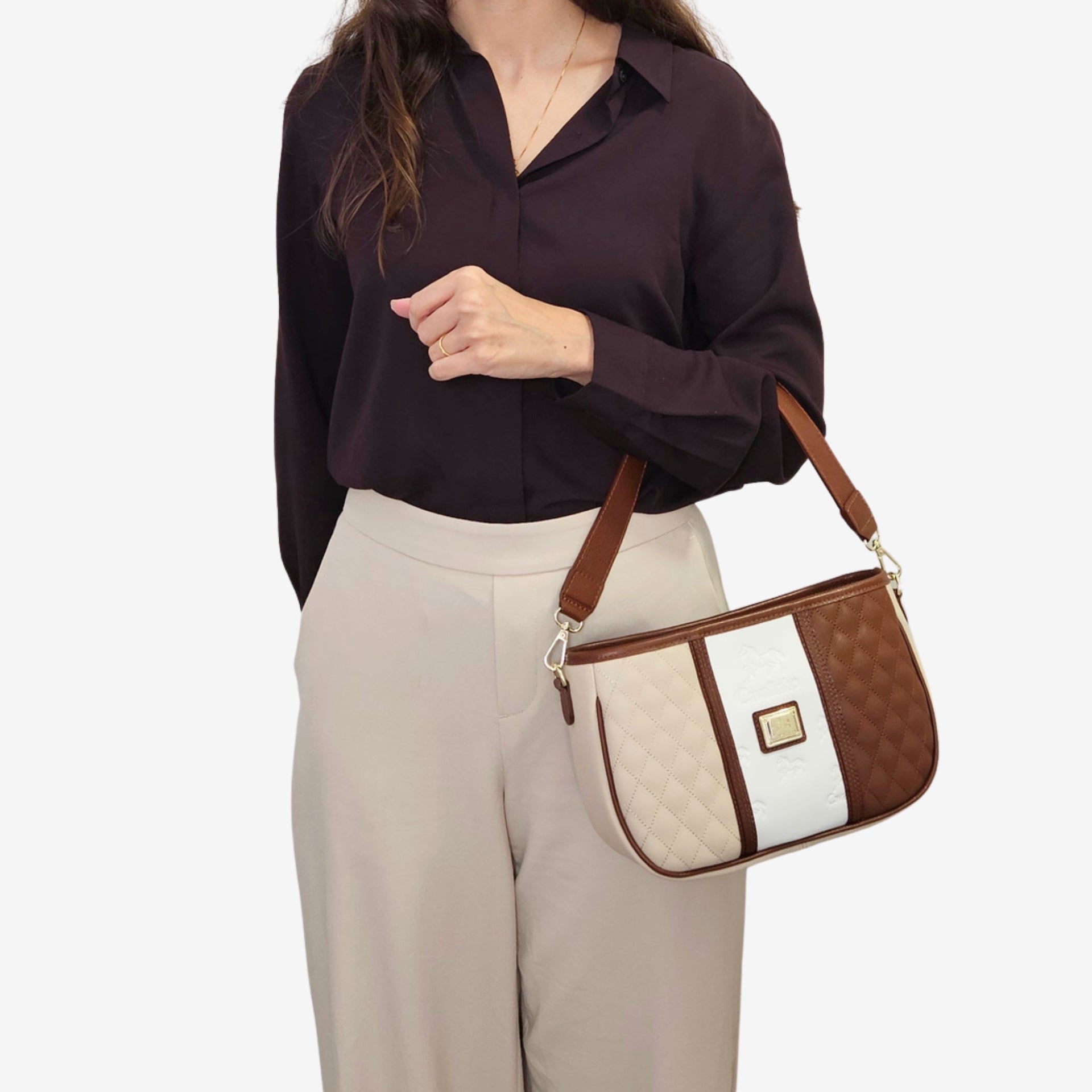 Cavalinho Sublime Designer Handbag Shoulder Bag SKU 16060615.34 #color_saddlebrown multi-color