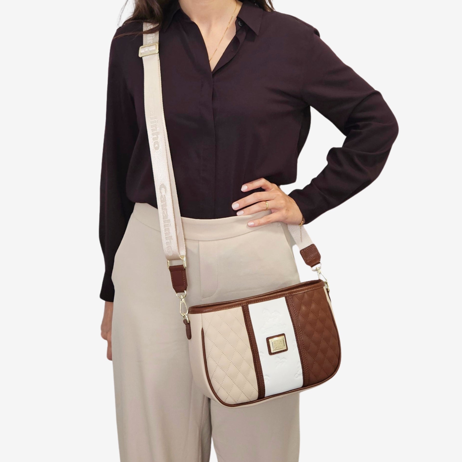 Cavalinho Sublime Designer Handbag Shoulder Bag SKU 16060615.34 #color_saddlebrown multi-color