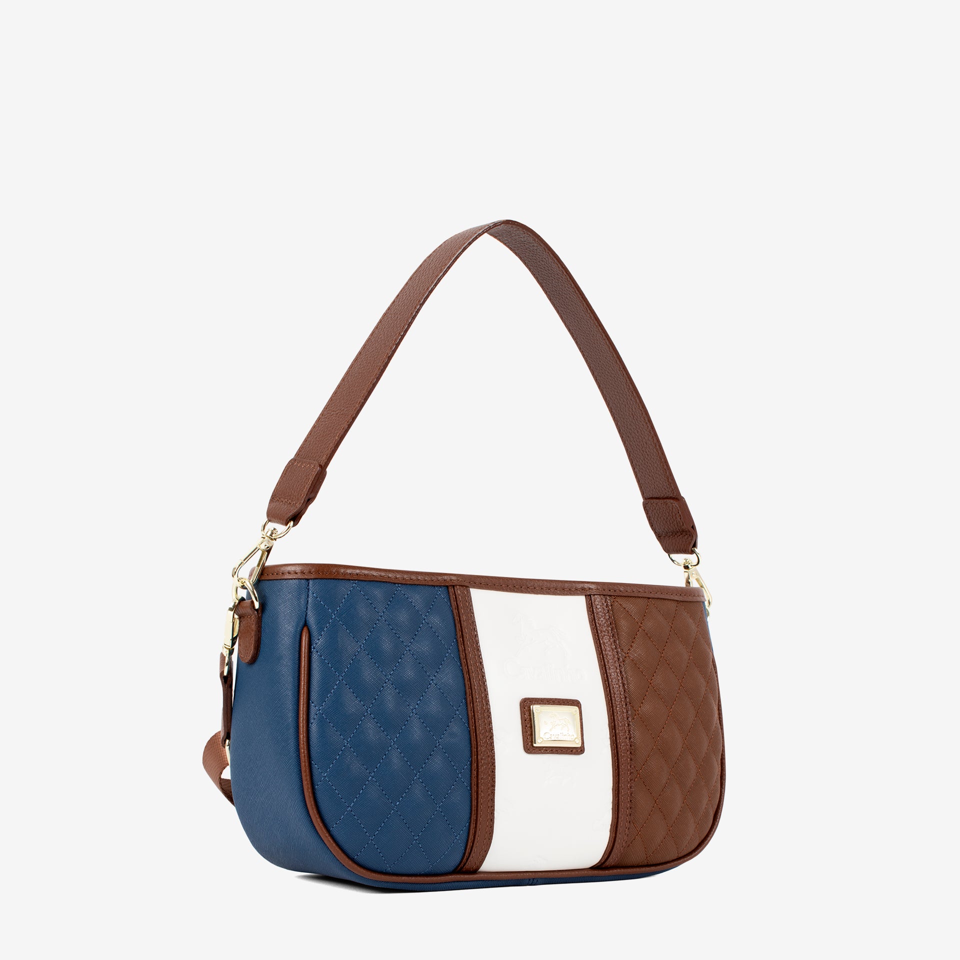 Cavalinho Sublime Designer Handbag Shoulder Bag SKU 16060615.48 #color_blue / white / saddlebrown