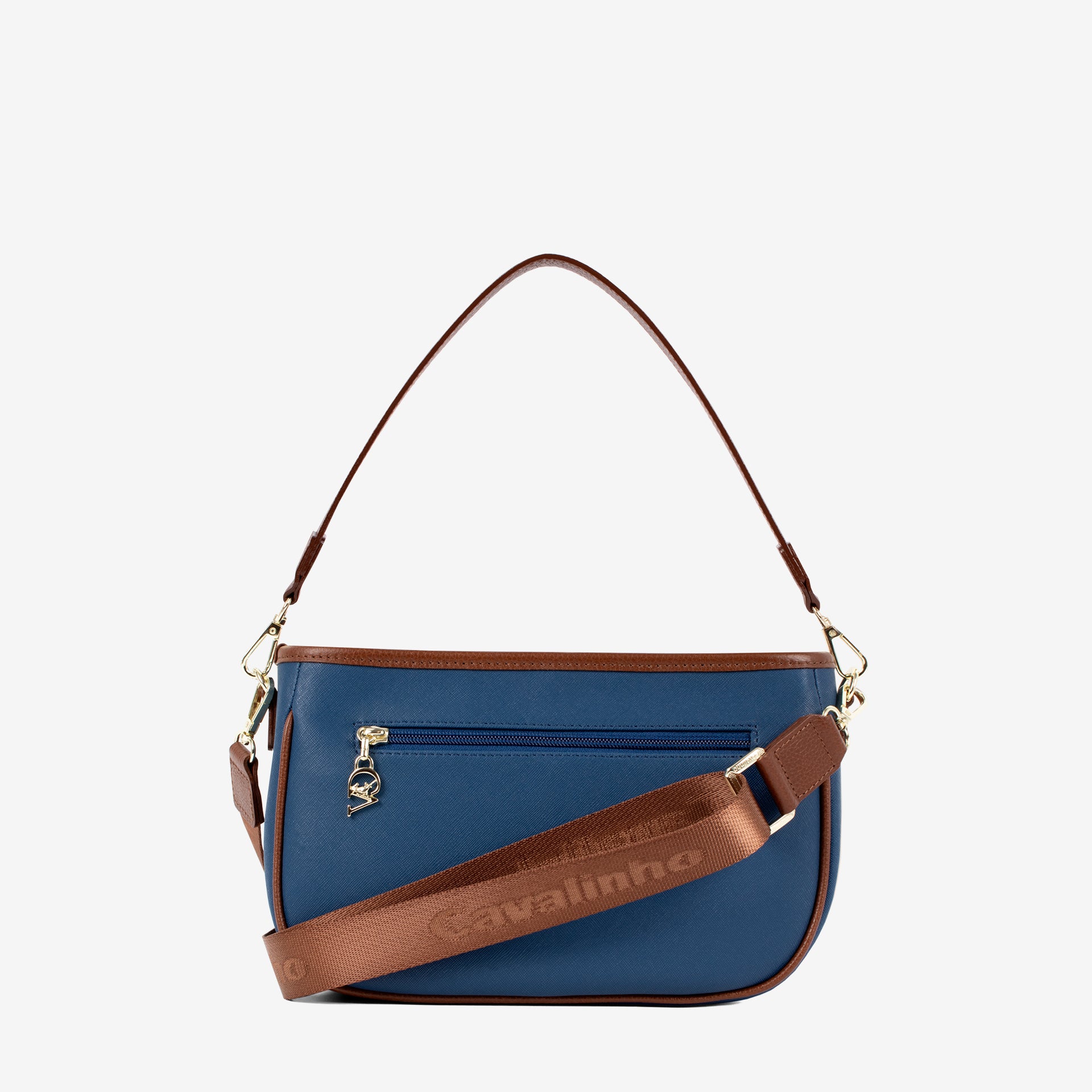Cavalinho Sublime Designer Handbag Shoulder Bag SKU 16060615.48 #color_blue / white / saddlebrown