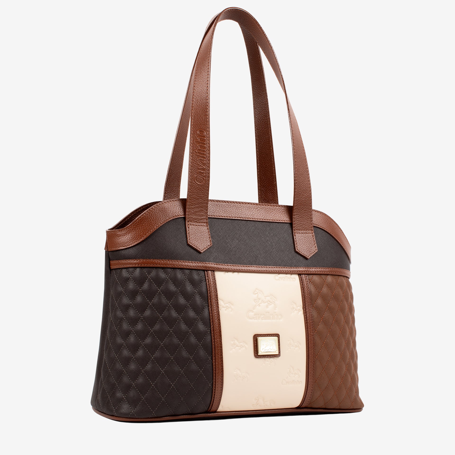 Cavalinho Sublime Large Tote Shoulder Bag SKU 16060650.20 #color_darkbrown / saddlebrown