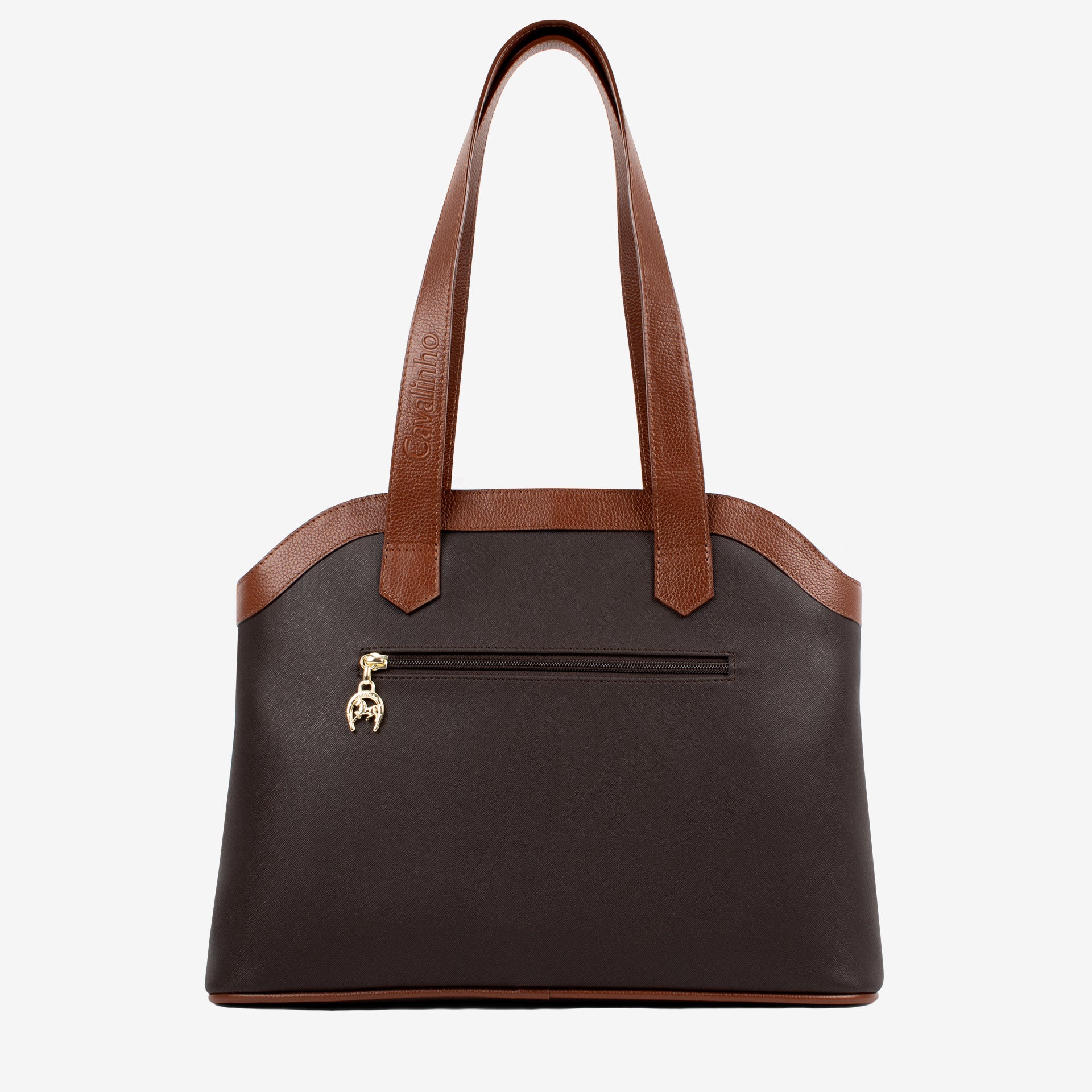 Cavalinho Sublime Large Tote Shoulder Bag SKU 16060650.20 #color_darkbrown / saddlebrown