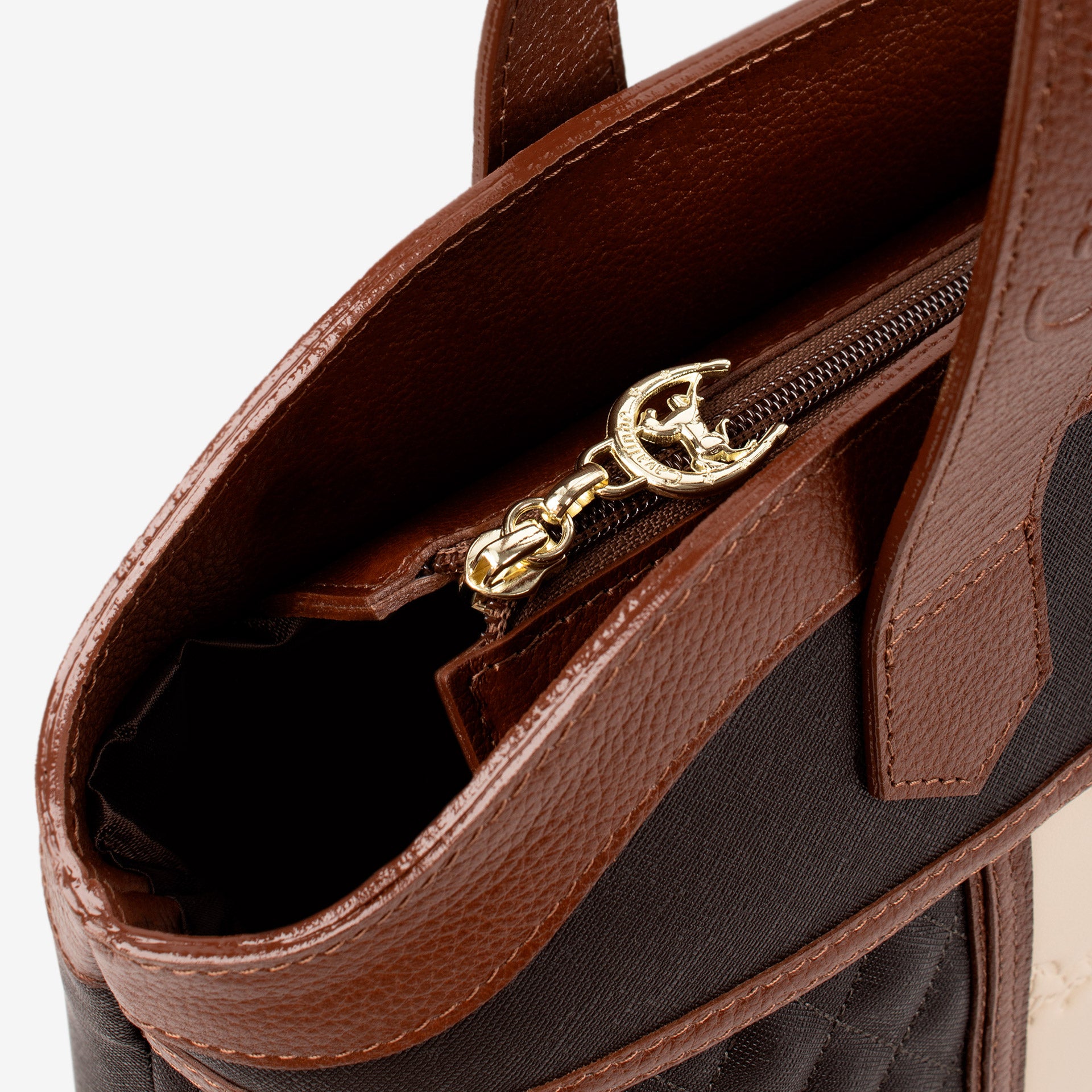 Cavalinho Sublime Large Tote Shoulder Bag SKU 16060650.20 #color_darkbrown / saddlebrown