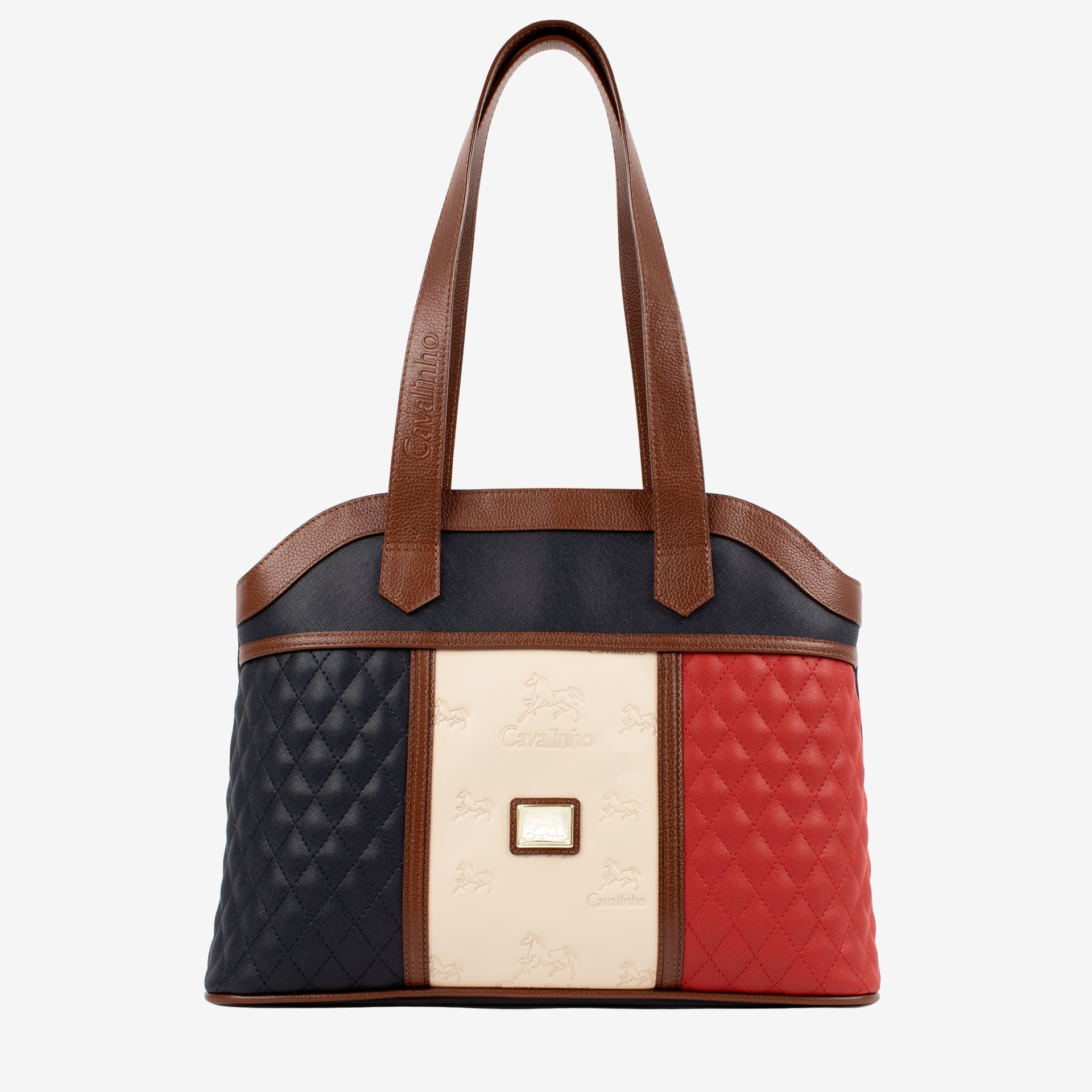 Cavalinho Sublime Large Tote Shoulder Bag SKU 16060650.45 #color_red / beige / navy
