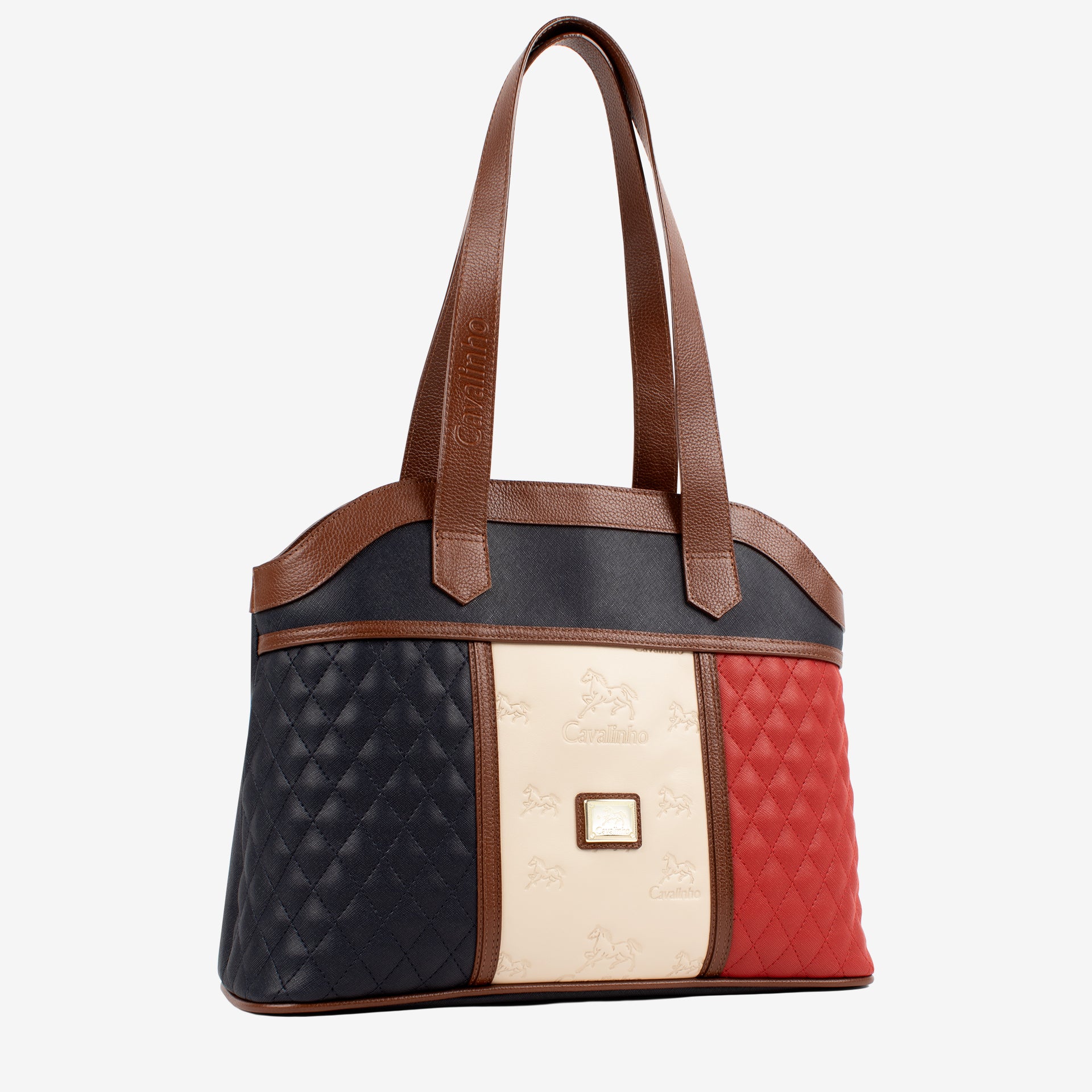 Cavalinho Sublime Large Tote Shoulder Bag SKU 16060650.45 #color_red / beige / navy