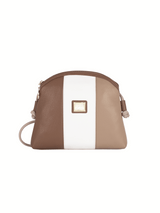 Cavalinho Soft Skin Leather Crossbody Bag SKU 16070005.31 #color_Tan / White / Beige