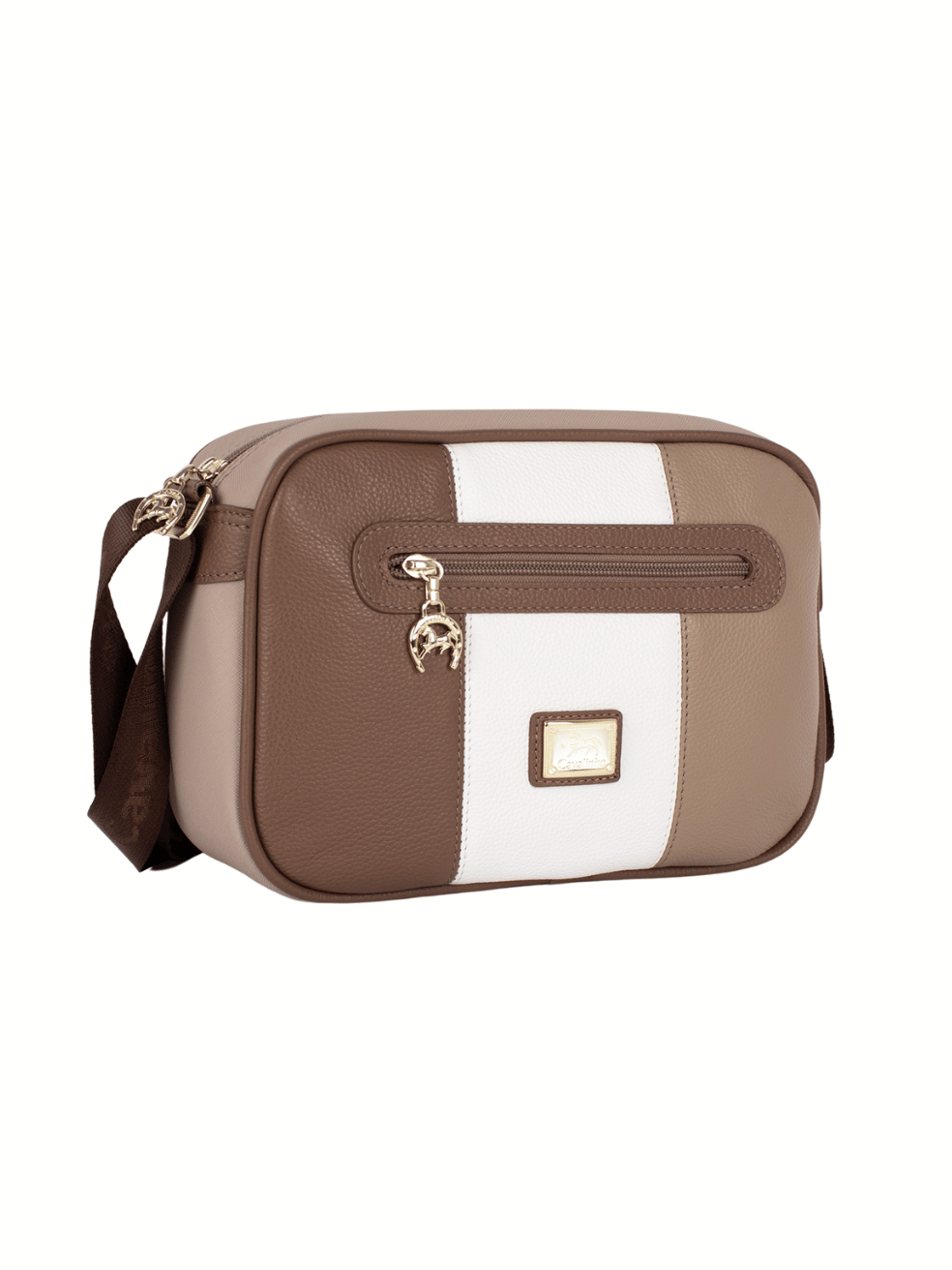 Cavalinho Soft Skin Crossbody Bag SKU 16070190.31 #color_tan / white / beige