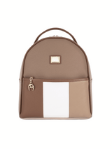 Cavalinho Soft Skin Leather Backpack SKU 16070207.31 #color_Tan / White / Beige