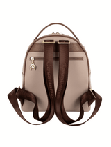 Cavalinho Soft Skin Leather Backpack SKU 16070207.31 #color_Tan / White / Beige