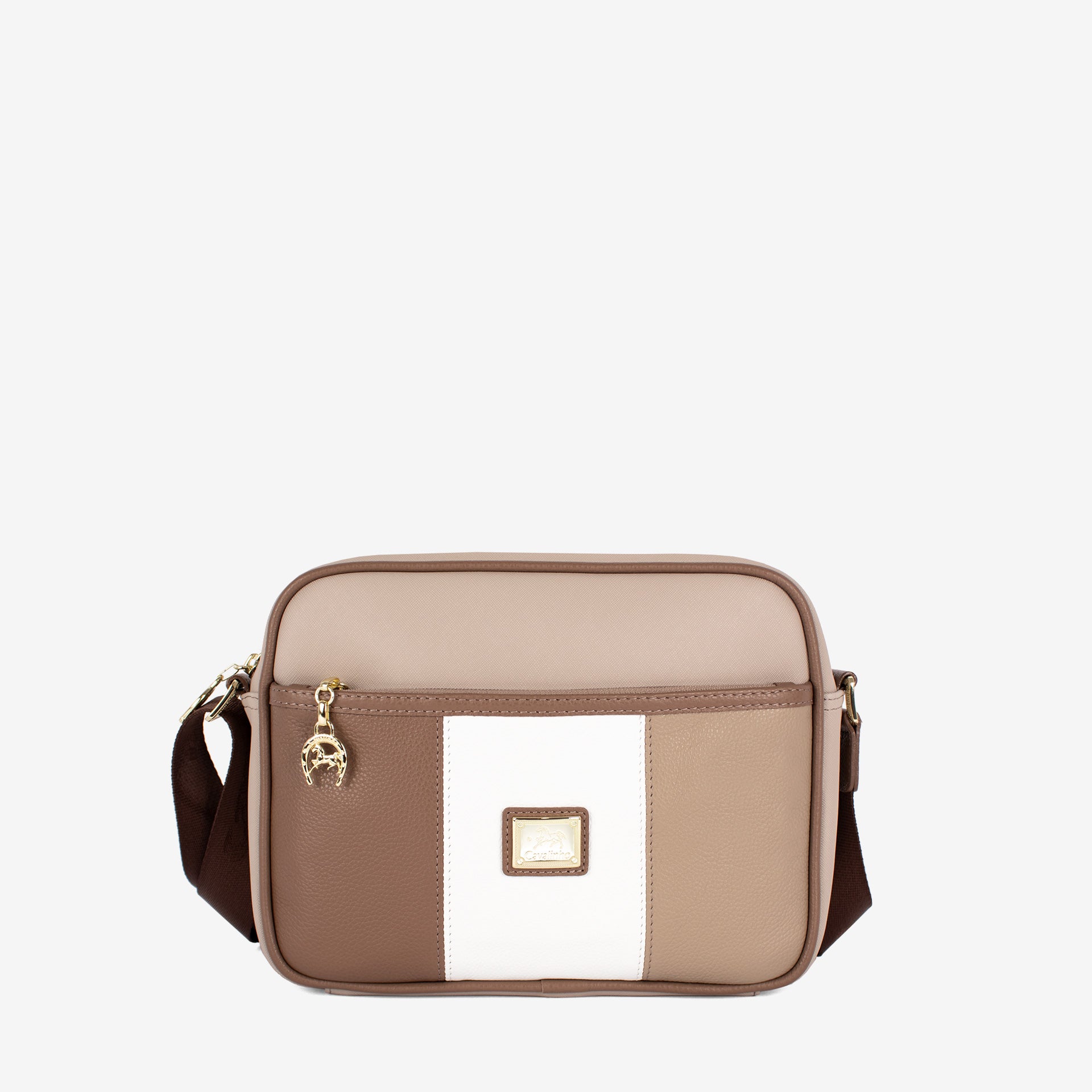 Cavalinho Soft Skin Crossbody Bag SKU 16070324.31 #color_tan / white / beige