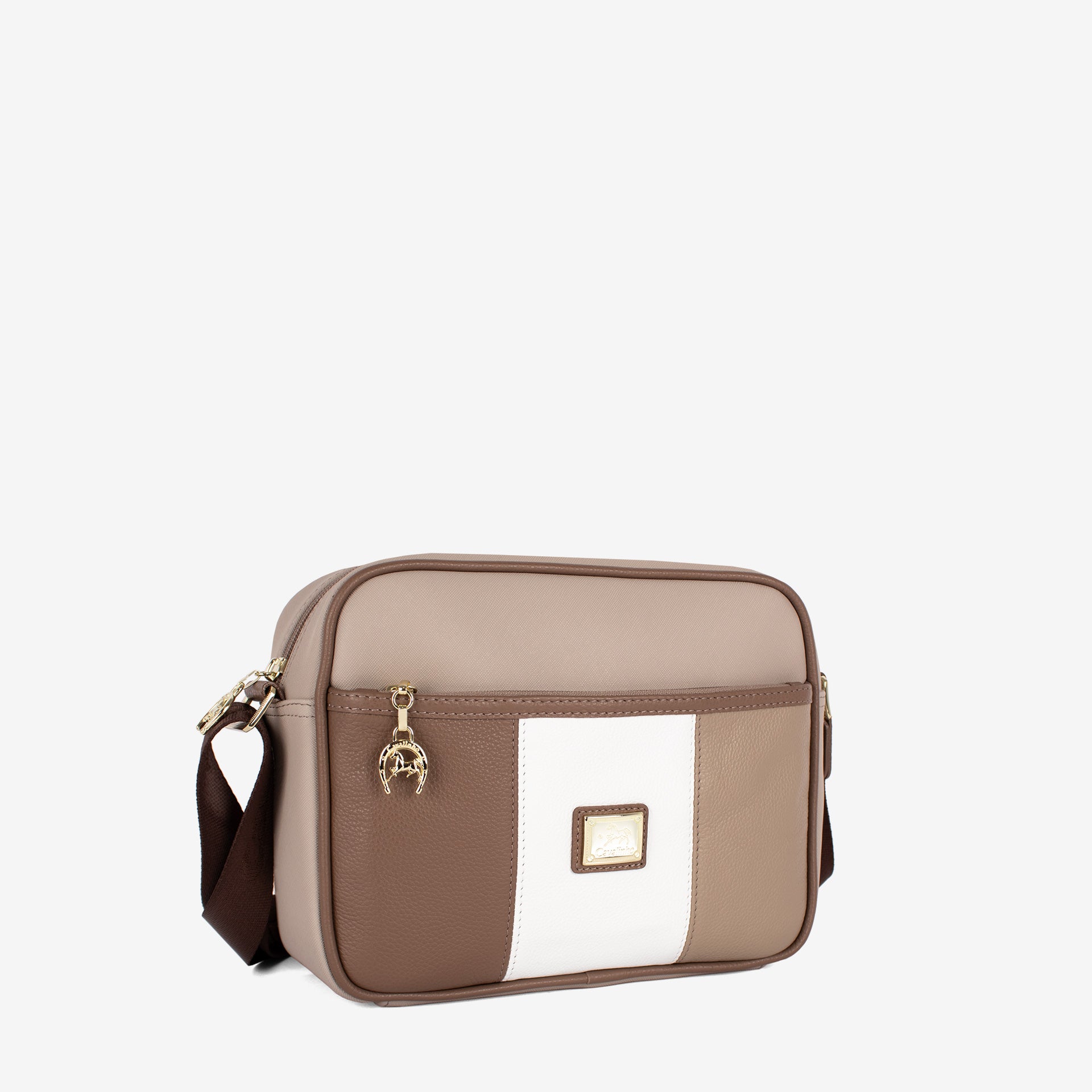 Cavalinho Soft Skin Crossbody Bag SKU 16070324.31 #color_tan / white / beige