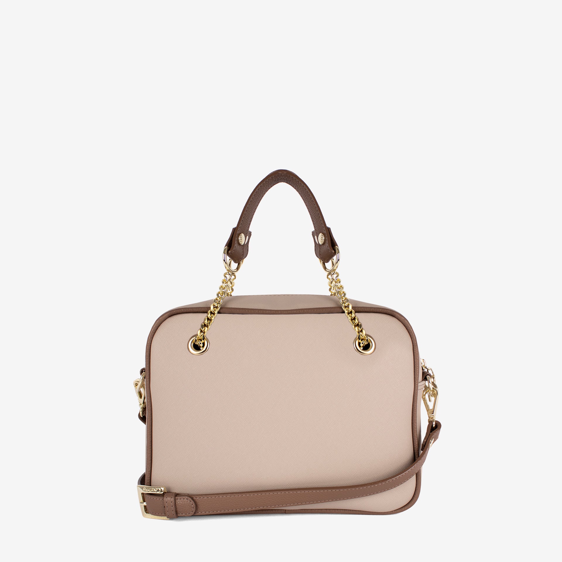 Cavalinho Soft Skin Canvas & Leather Handbag SKU 16070512.31 #color_Tan / White / Beige