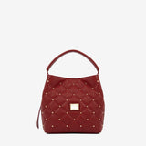 Cavalinho Eternal Burgundy Leather Bucket Handbag for Women in  Bucket Shape SKU 16100591.15 #color_Burgundy