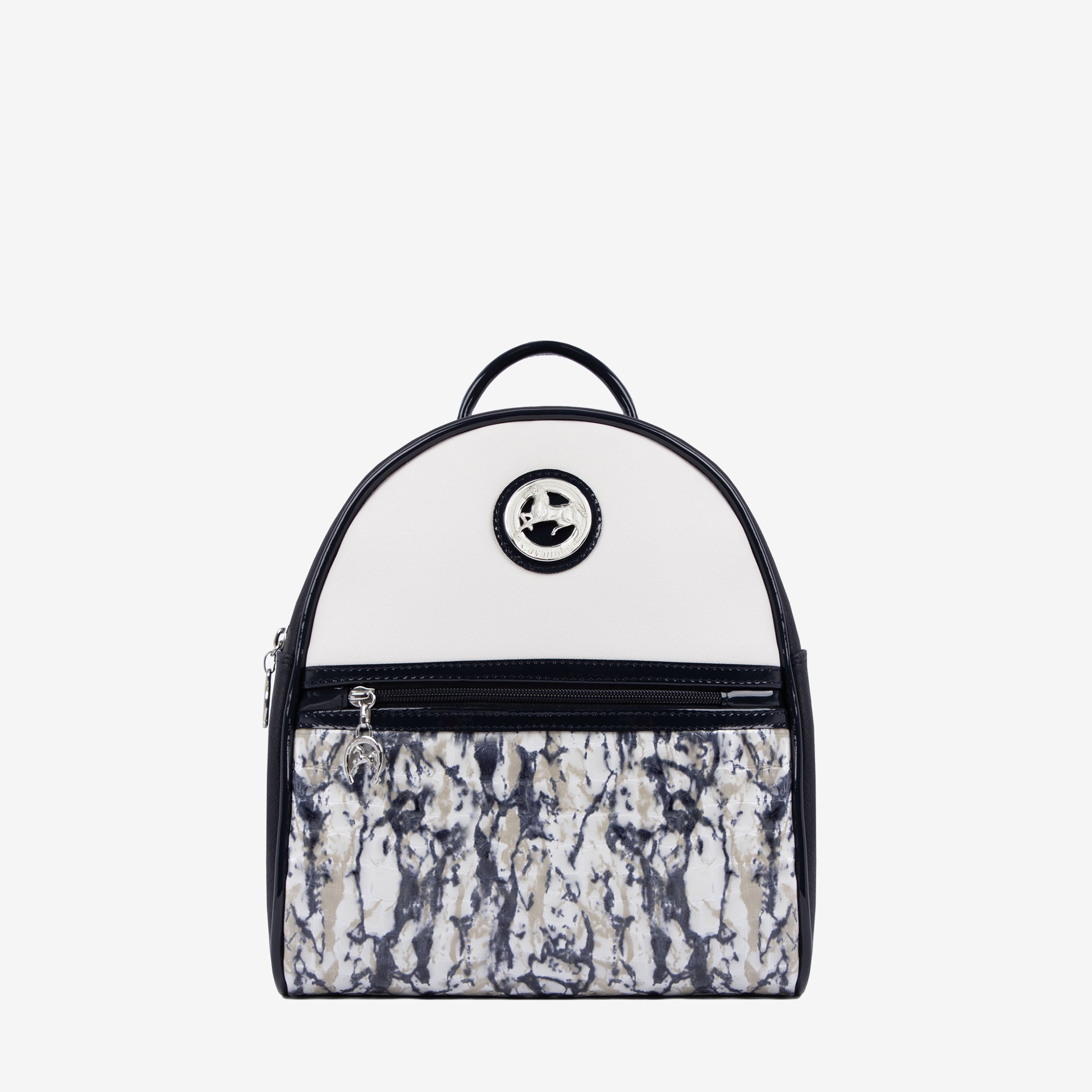 Cavalinho Acqua Marine Navy Backpack with Sea Marble Pattern SKU 16120301.22 #color_navy / white