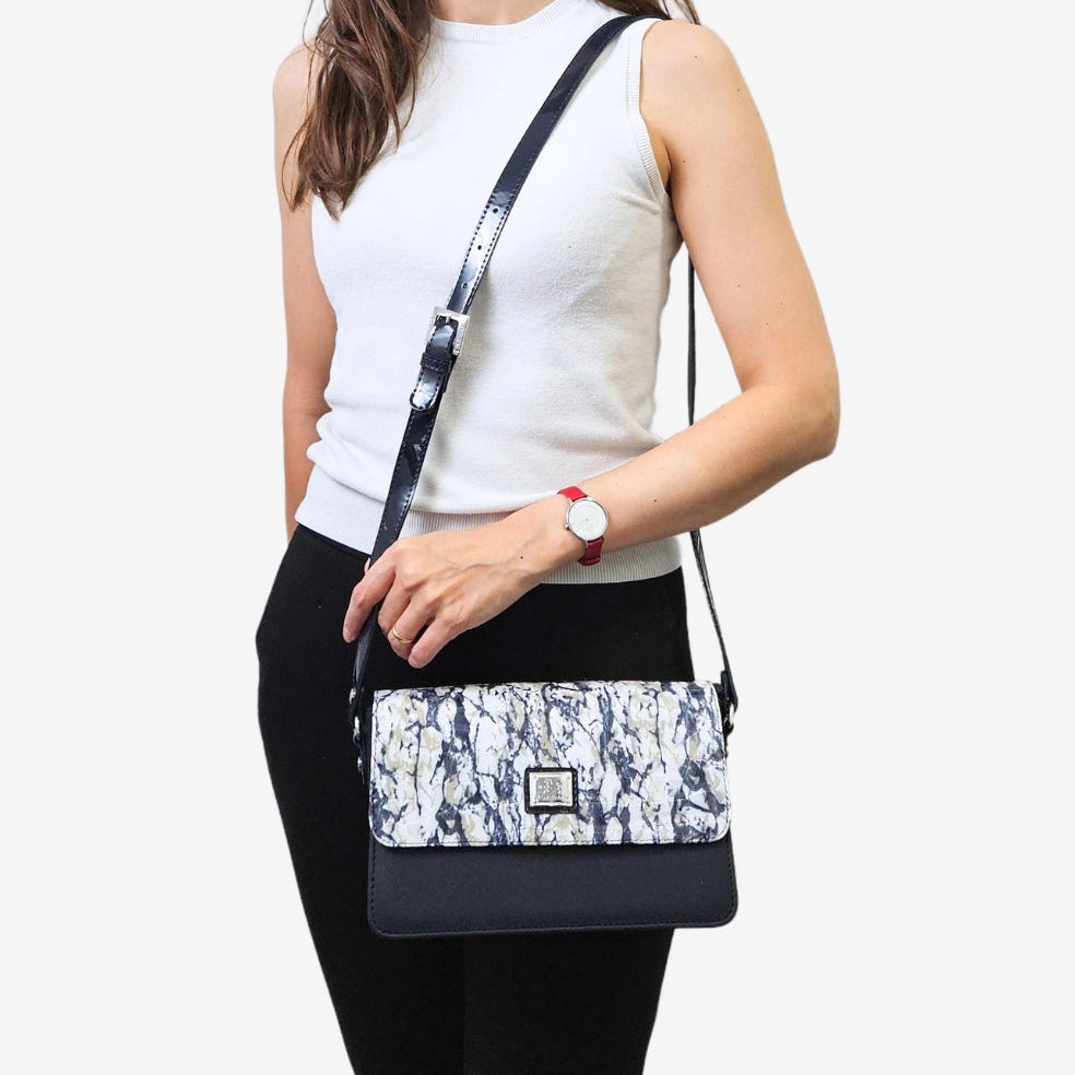 Cavalinho Acqua Marine Crossbody Bag SKU 16120585.22 #color_navy / white