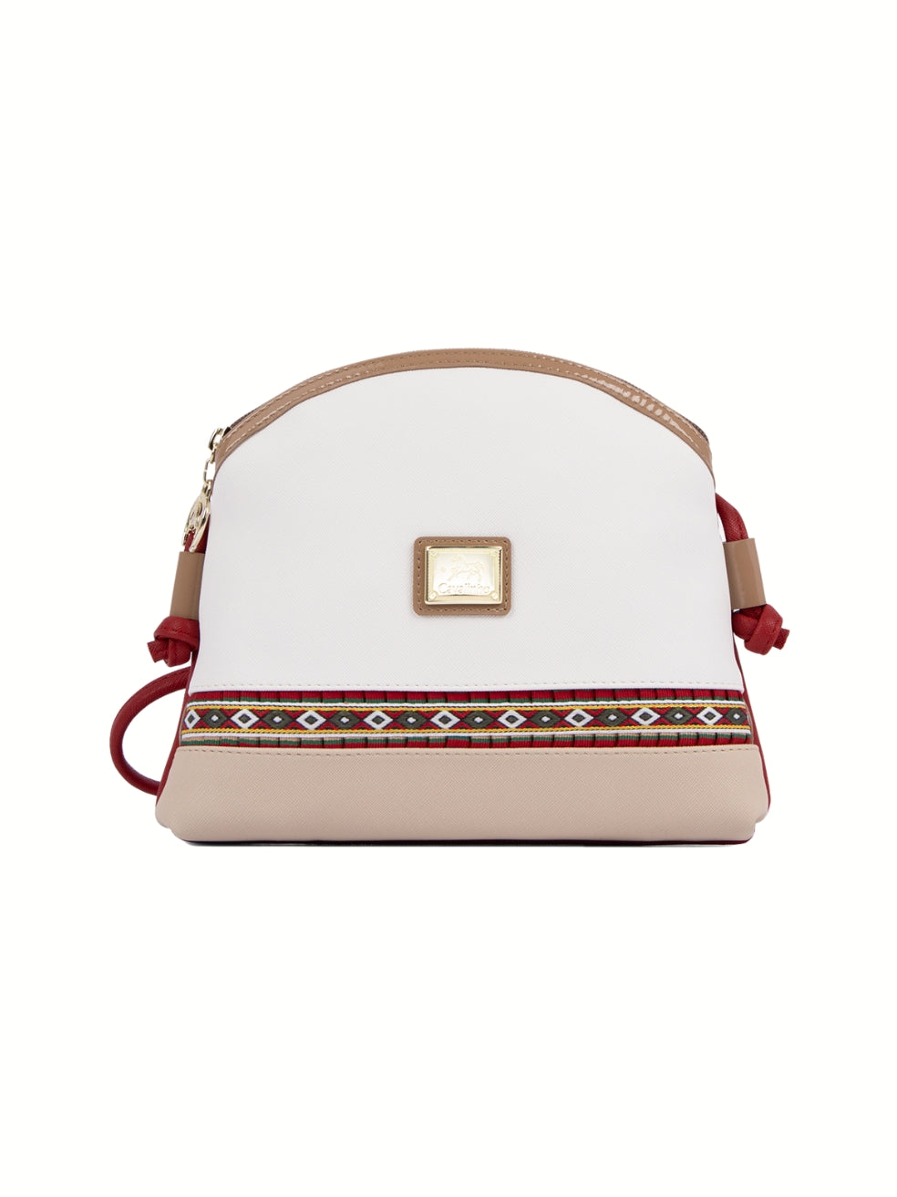 Cavalinho Twist Crossbody Bag SKU 16130005.23 #color_red / white / beige