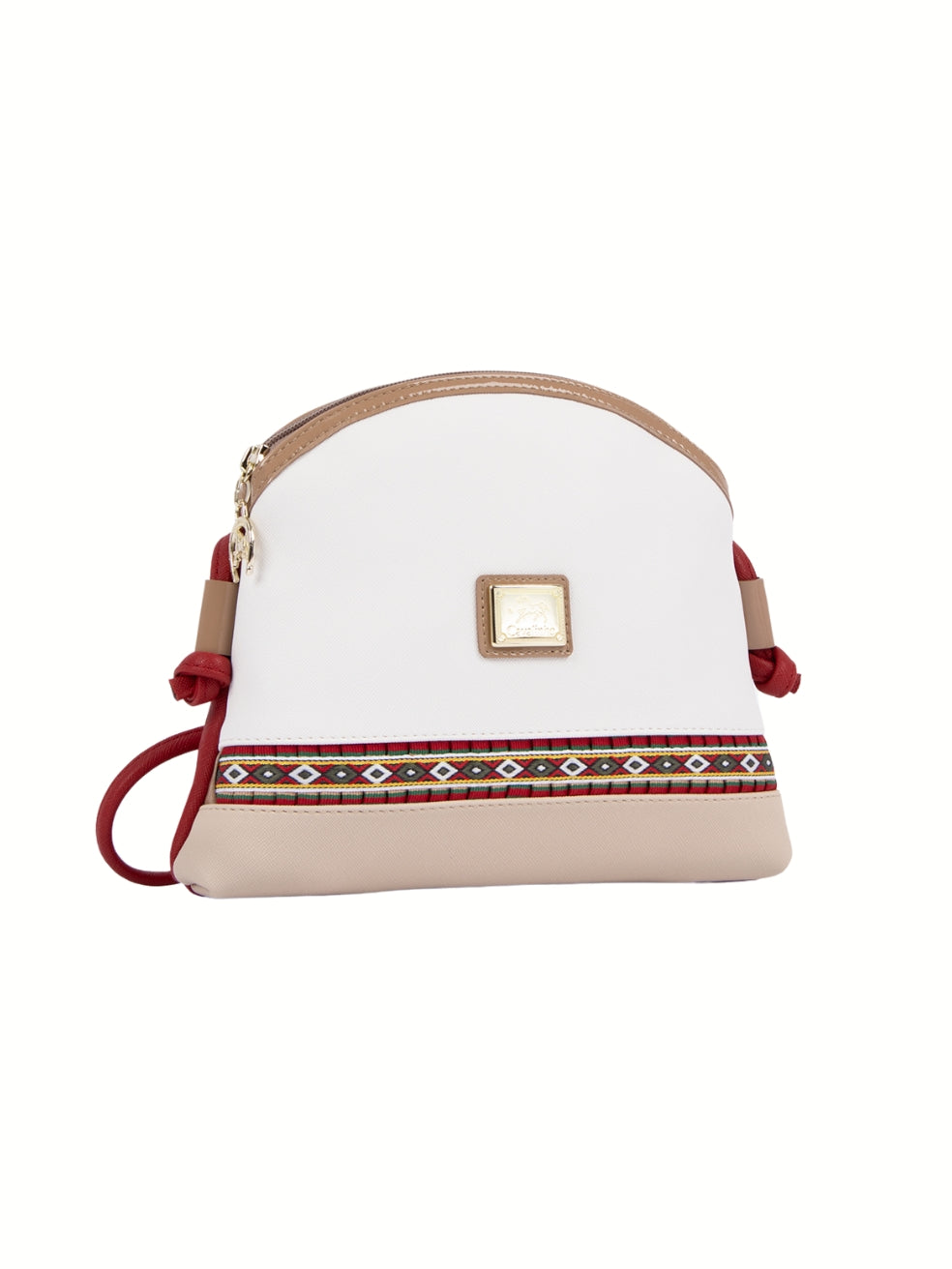 Cavalinho Twist Crossbody Bag SKU 16130005.23 #color_red / white / beige