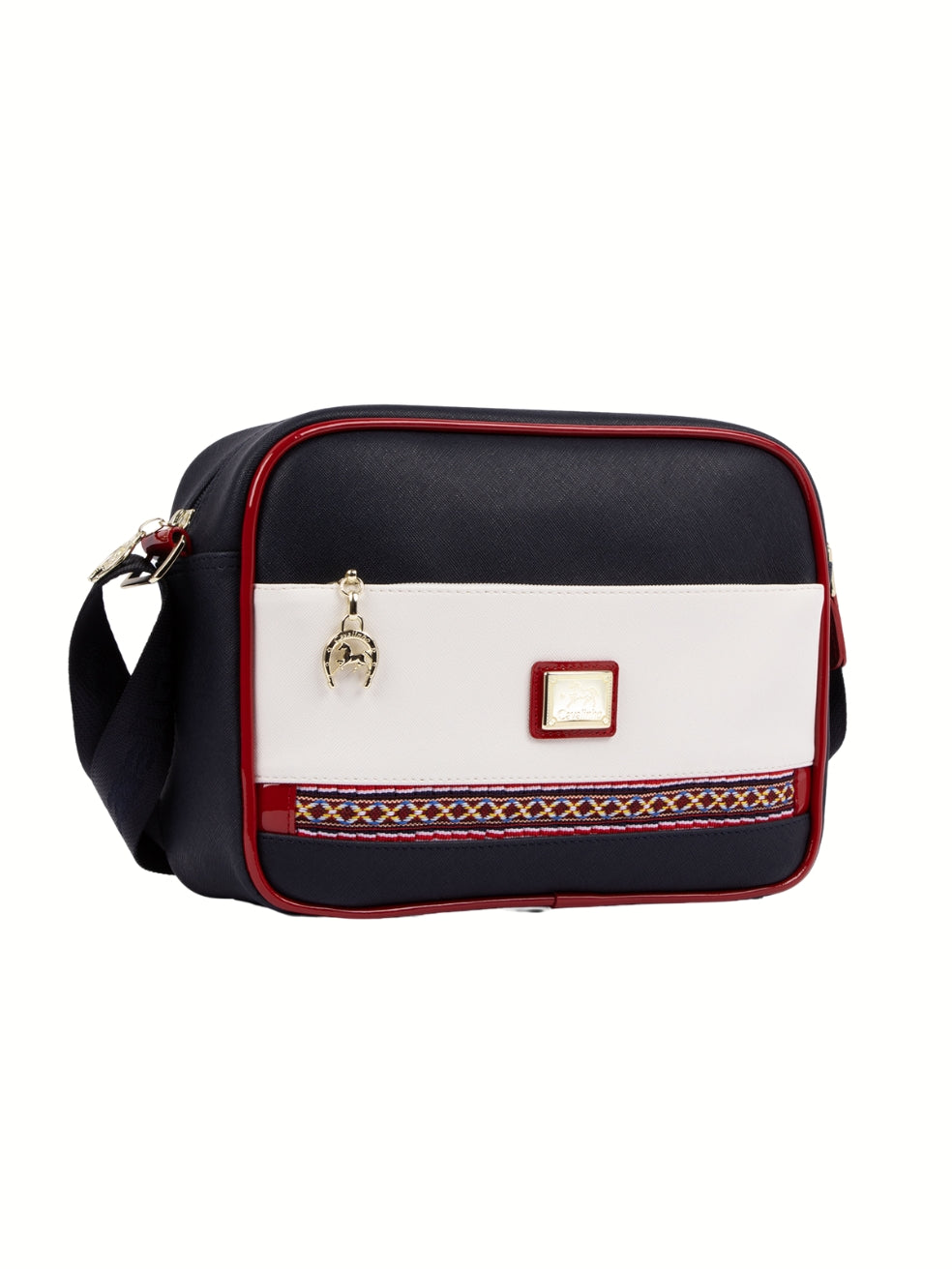 Cavalinho Twist Crossbody Bag SKU 16130324.22 #color_navy / white / red