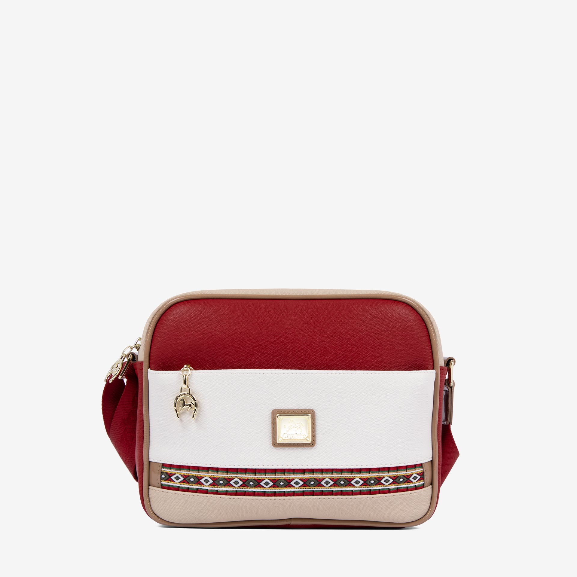 Cavalinho Twist Crossbody Bag SKU 16130324.23 #color_red / white / beige