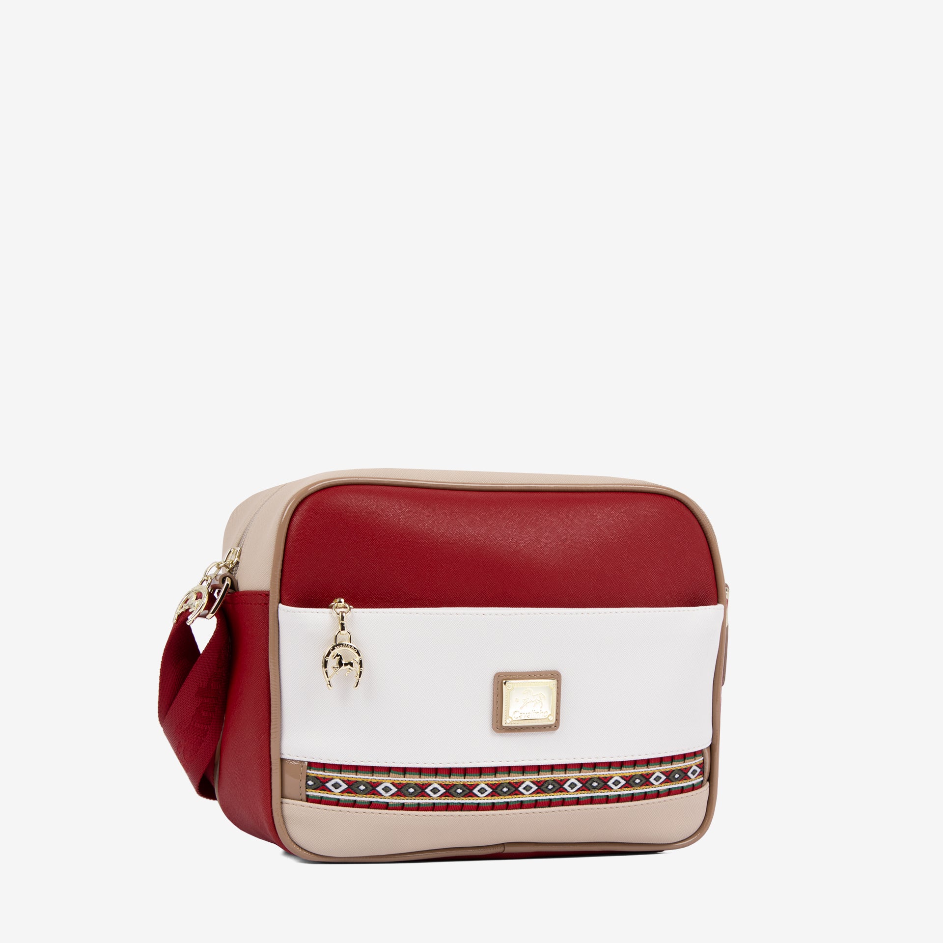 Cavalinho Twist Crossbody Bag SKU 16130324.23 #color_red / white / beige