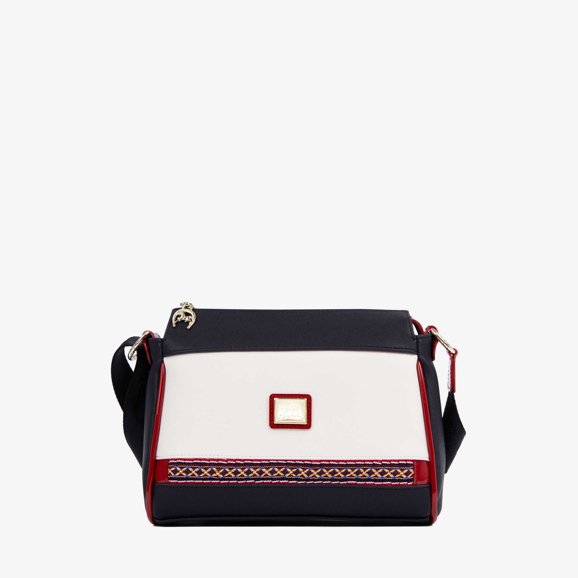 Cavalinho Twist Crossbody Bag SKU 16130344.22 #color_navy / white / red