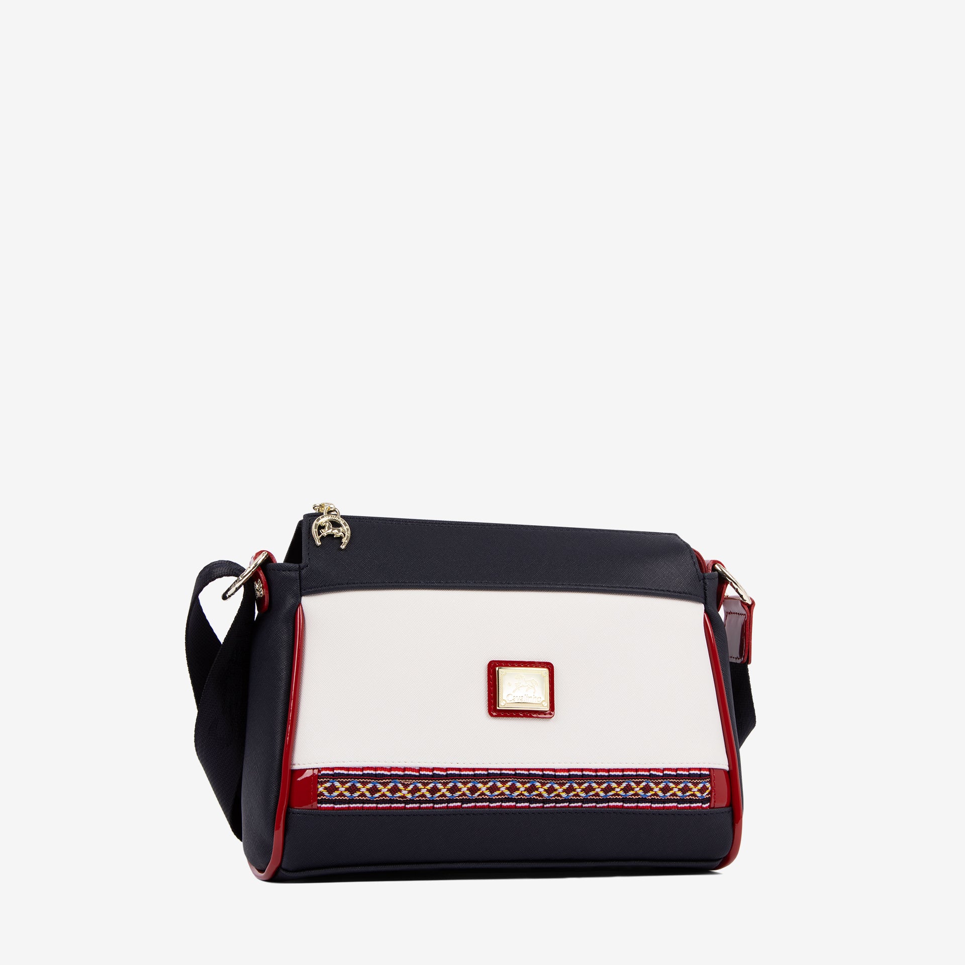 Cavalinho Twist Crossbody Bag SKU 16130344.22 #color_navy / white / red