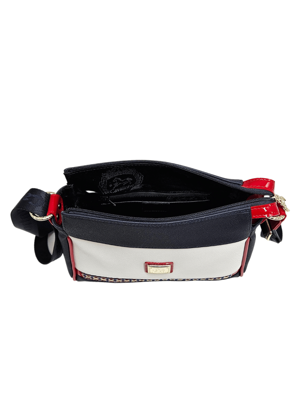 Cavalinho Twist Crossbody Bag SKU 16130344.22 #color_navy / white / red, red / white / beige