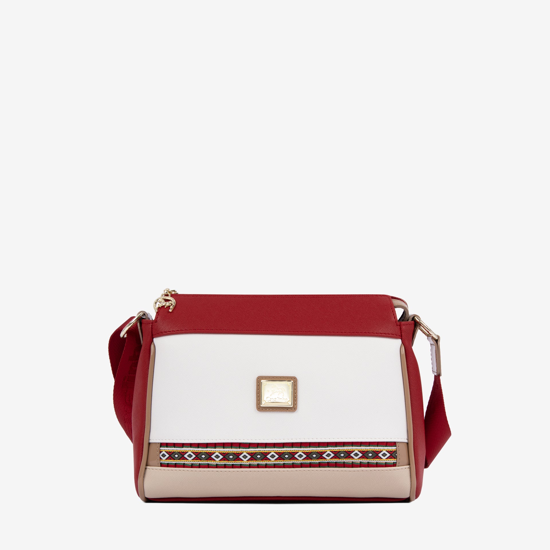 Cavalinho Twist Crossbody Bag SKU 16130344.23 #color_red / white / beige