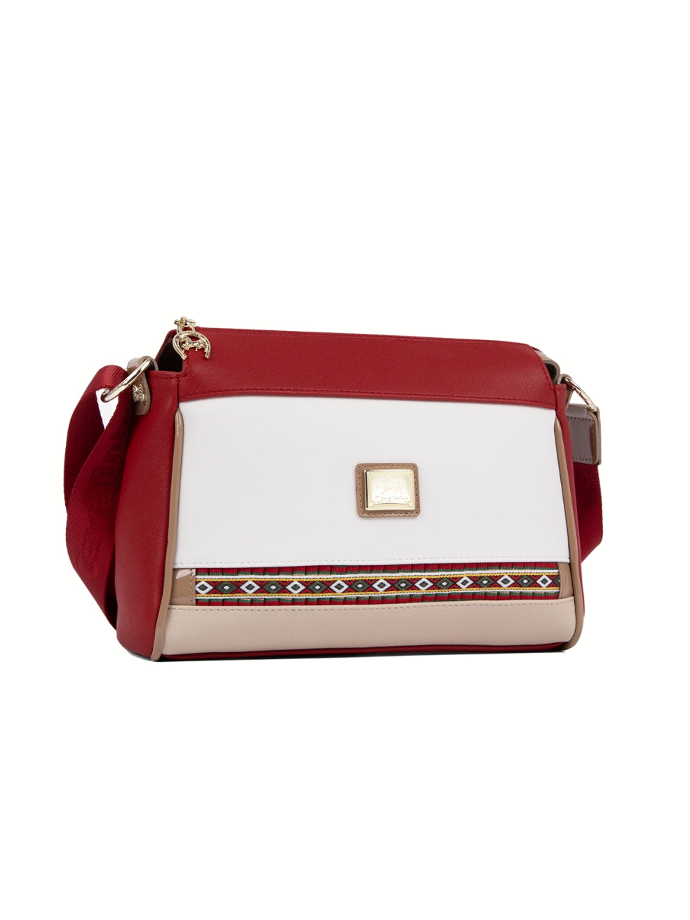 Cavalinho Twist Crossbody Bag SKU 16130344.23 #color_red / white / beige