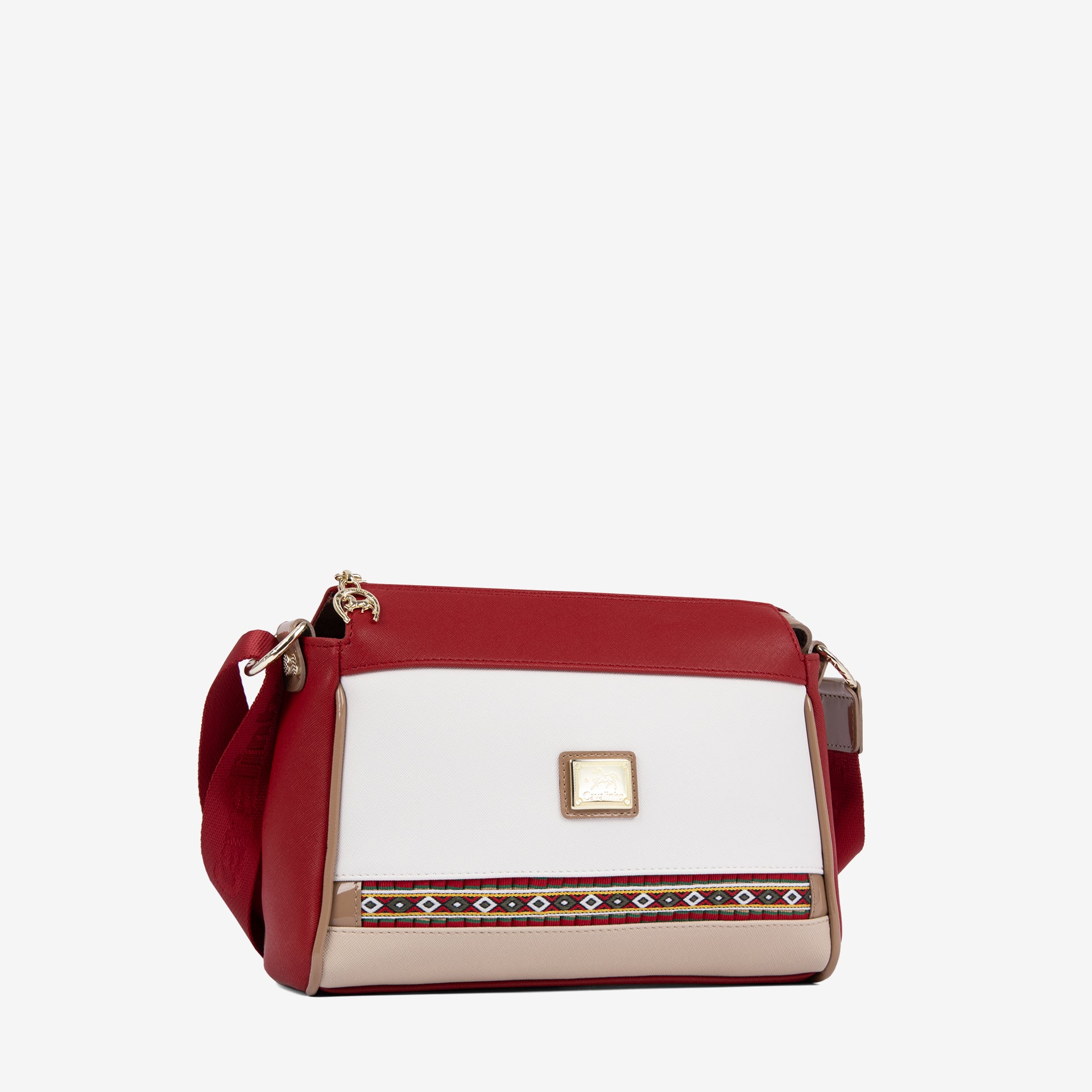 Cavalinho Twist Crossbody Bag SKU 16130344.23 #color_red / white / beige