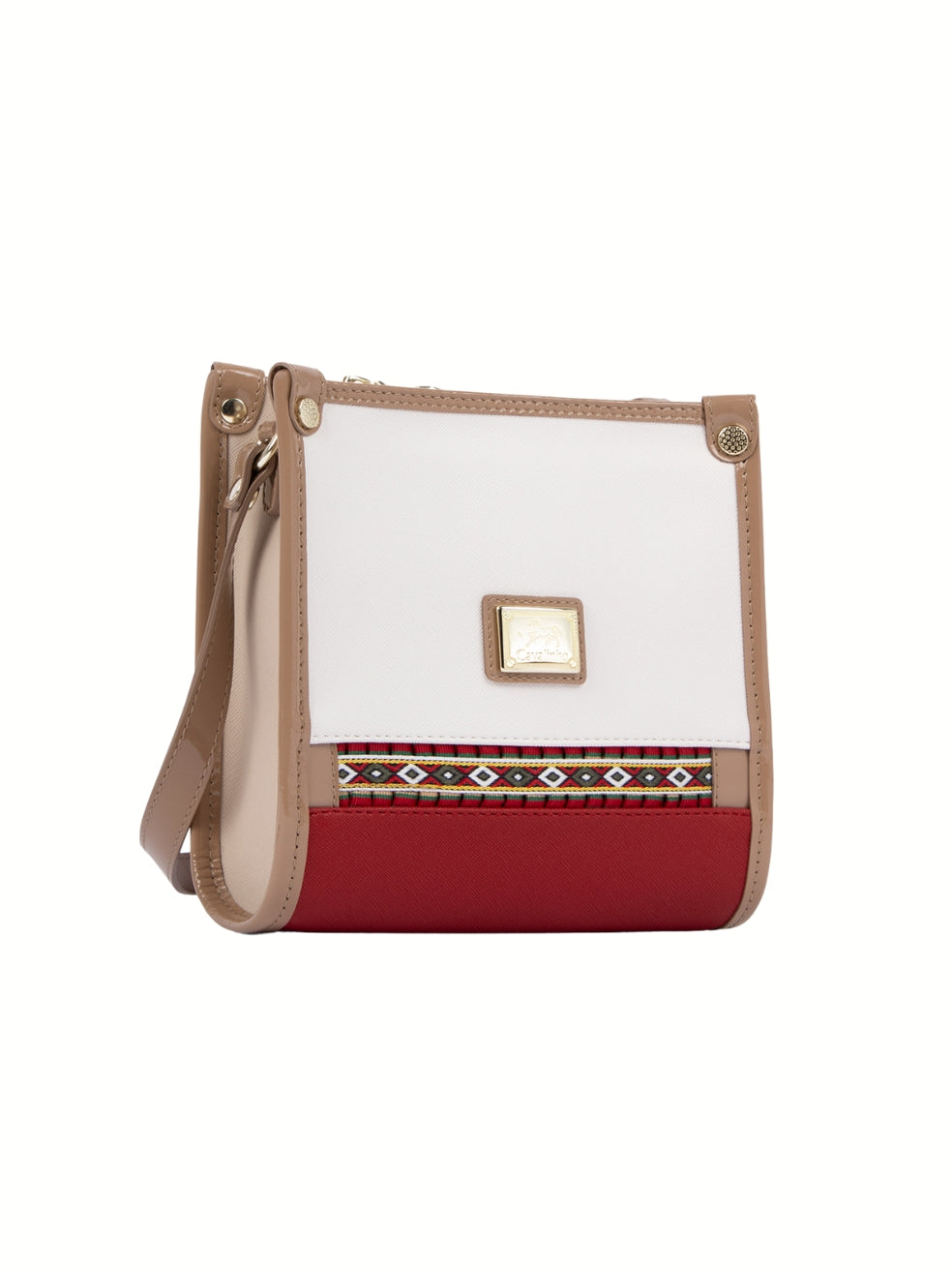 Cavalinho Twist Crossbody Bag SKU 16130565.23 #color_red / white / beige