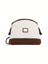 Cavalinho Poésie Crossbody Bag SKU #16140005.32 #color_white / brown / saddlebrown