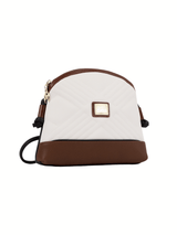 Cavalinho Poésie Crossbody Bag SKU #16140005.32 #color_white / brown / saddlebrown