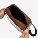 Cavalinho Poesie Crossbody Bag SKU 16140190.32 #color_black / saddlebrown / white
