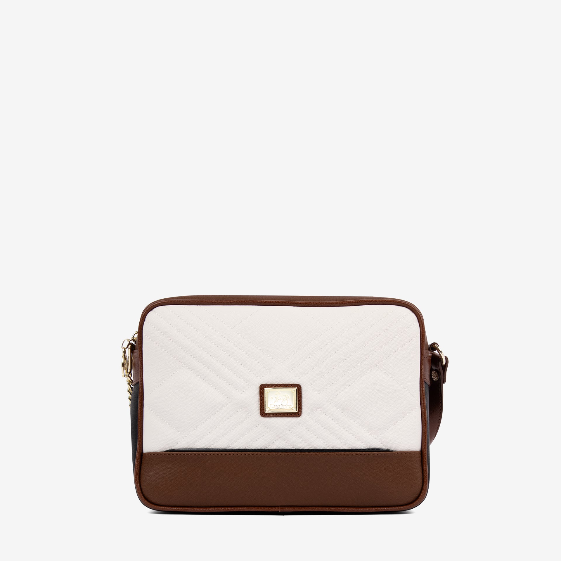 Cavalinho Poesie Crossbody Bag SKU 16140251.32 #color_black / saddlebrown / white